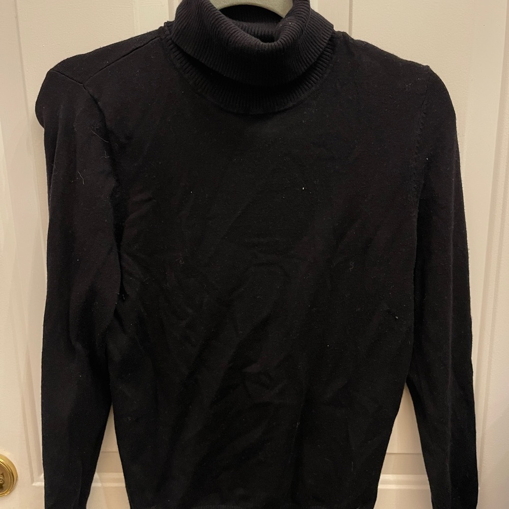 Calvin Klein Classic Black Turtleneck Sweater